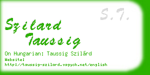 szilard taussig business card